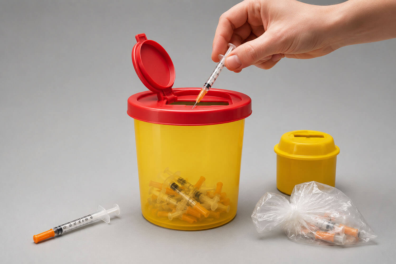 How to dispose of used needles safely