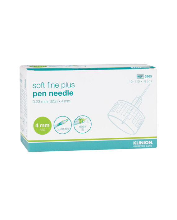 Klinion Soft Fine Plus Pen Needles 4MM 32G (110 pieces)